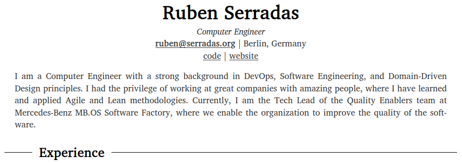 Ruben Serradas Resume